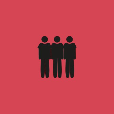 İşadamları düz simgesi, vektör çizim