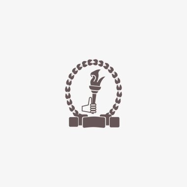 Olimpiyat meşalesinin logo, vektör, illüstrasyon, spor kavramı  