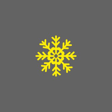 kar tanesi, vektör simge minimalist çizimi