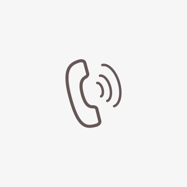 eski telefon düz simgesi, vektör, illüstrasyon 