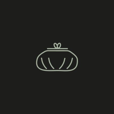 Sevimli bayan cüzdan Logo şablonu