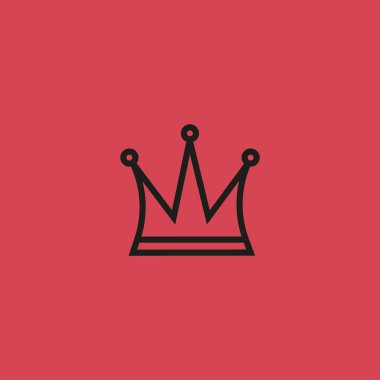 taç düz simgesi, vektör, illüstrasyon