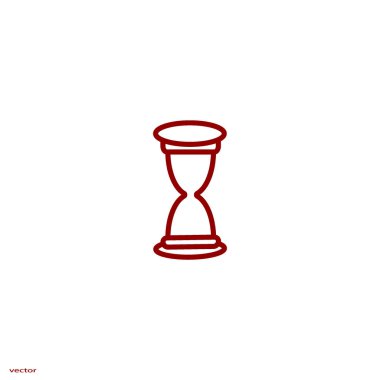 kum saati web simgesi, minimalist vektör çizim