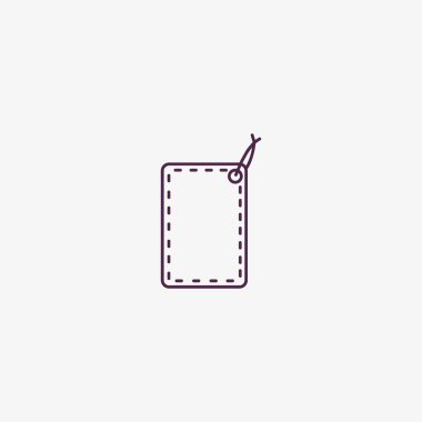 asmak etiketi düz simgesi, vektör çizim 