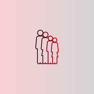 Grup insanlar ayakta birlikte vektör simgesi