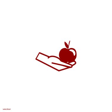 Renkli lezzetli elma vektör çizim