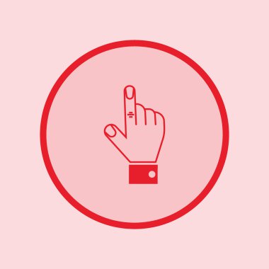 parmak ile işaret el minimalist vektör simgesi