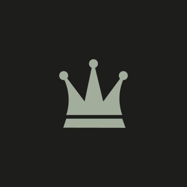 taç düz simgesi, vektör, illüstrasyon