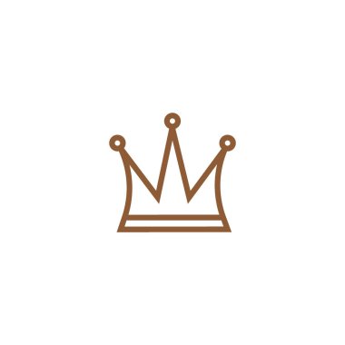 taç düz simgesi, vektör, illüstrasyon