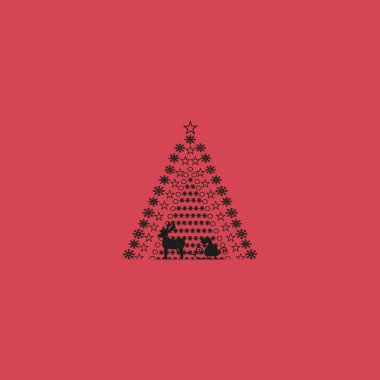 Noel reindeer Logo şablonu