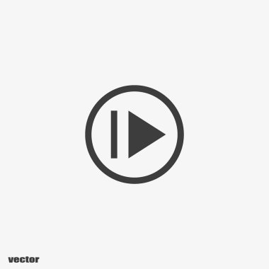 İleri medya adım düğmesinin, vektör, illüstrasyon