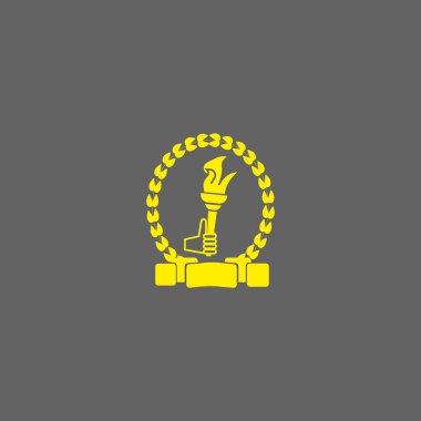 Olimpiyat meşalesinin logo, vektör, illüstrasyon, spor kavramı  