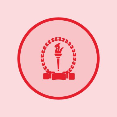 Olimpiyat meşalesinin logo, vektör, illüstrasyon, spor kavramı  