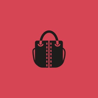 kadın el çantası düz simgesi 
