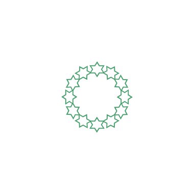 Noel çelenk düz stil ikonu, vektör çizim  