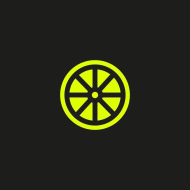 minimalist vektör simge dilimlenmiş limon
