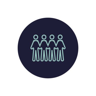 İşadamları düz simgesi, vektör çizim