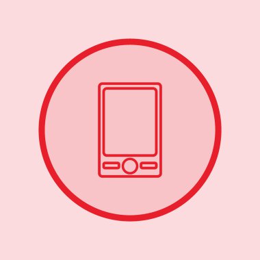 akıllı telefon düz simgesi, vektör illüstrasyonu 