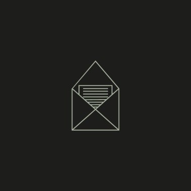 mektup zarfının minimalist vektör simgesi