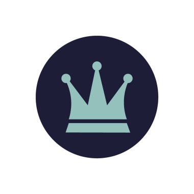 taç düz simgesi, vektör, illüstrasyon