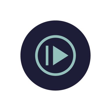 İleri medya adım düğmesinin, vektör, illüstrasyon