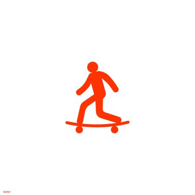 Adam kaykay vektör çizim üzerinde