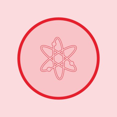 Moleküler bileşik düz simgesi, vektör, illüstrasyon