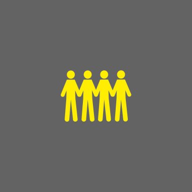 İşadamları düz simgesi, vektör çizim