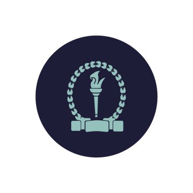 Olimpiyat meşalesinin logo, vektör, illüstrasyon, spor kavramı  