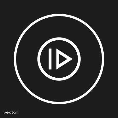 İleri medya adım düğmesinin, vektör, illüstrasyon