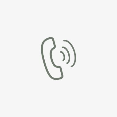 eski telefon düz simgesi, vektör, illüstrasyon 