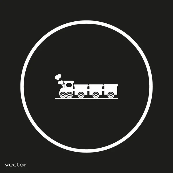 Icono Locomotora Vía Férrea Ilustración Vector Tren — Vector de stock
