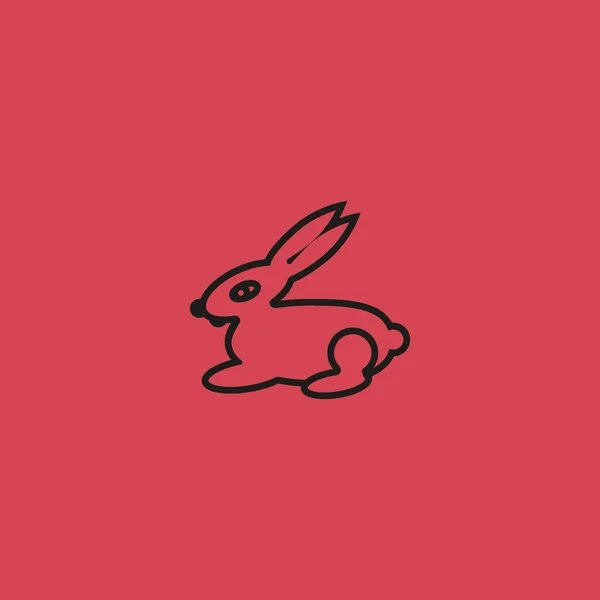 Bunny Flat Icon Vector Illustration — Stock Vector