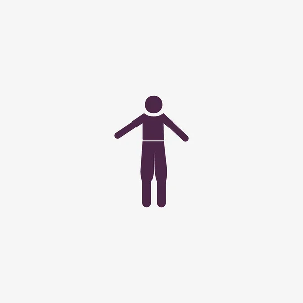 Vector Icon Illustration Human Figure — Stock Vector