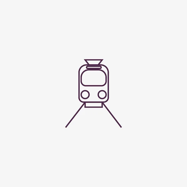 Eenvoudige Trein Pictogram Vectorillustratie — Stockvector