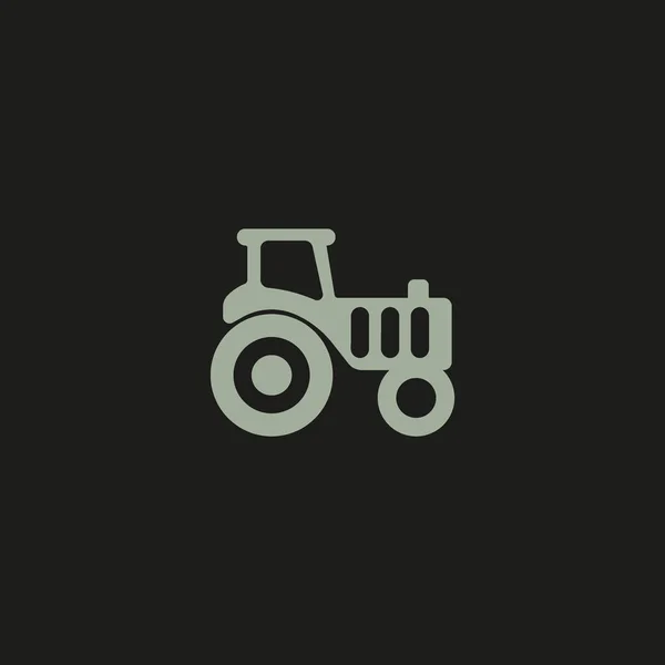 Traktor Lapos Ikon Vektor Illusztráció — Stock Vector