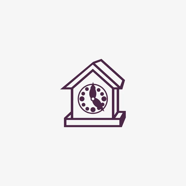 Vector Reloj Icono Web Minimalista — Vector de stock