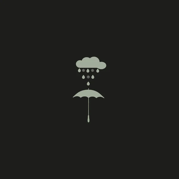 Vector Illustratie Pictogram Van Paraplu Neerslag — Stockvector