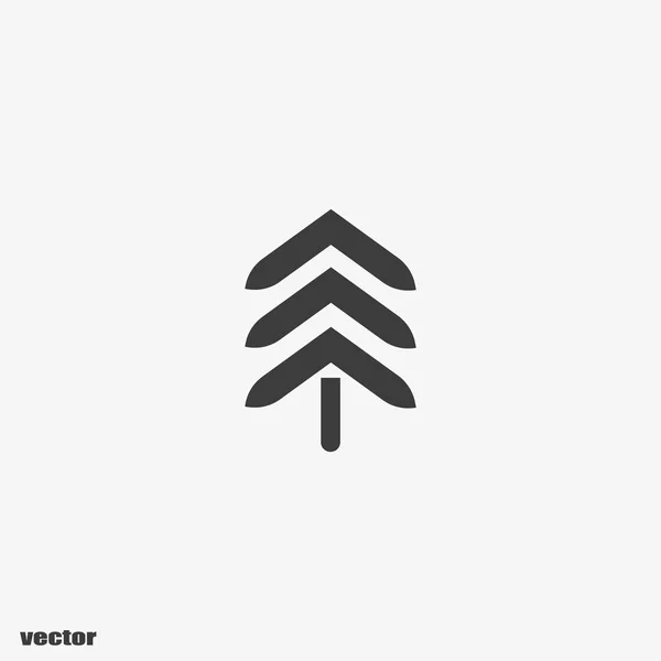 Árbol Abeto Icono Plano Ilustración Vectorial — Archivo Imágenes Vectoriales