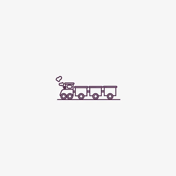 Icono Locomotora Vía Férrea Ilustración Vector Tren — Archivo Imágenes Vectoriales