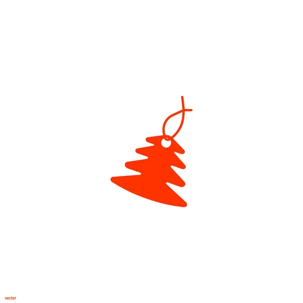 Christmas Tree Flat Icon Vector Illustration — Stock Vector