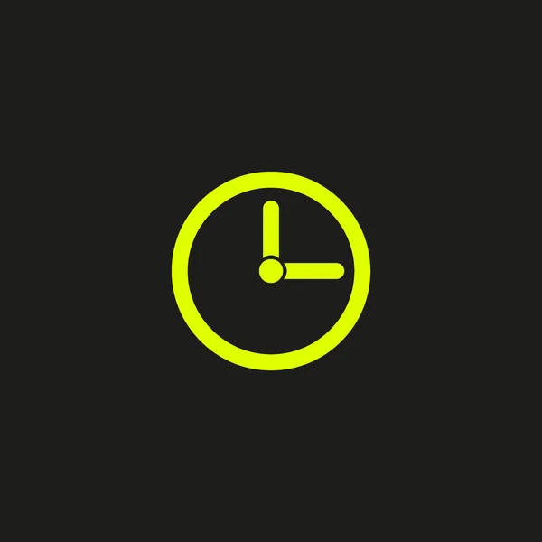 Klockan Vektor Minimalistic Web Icon — Stock vektor