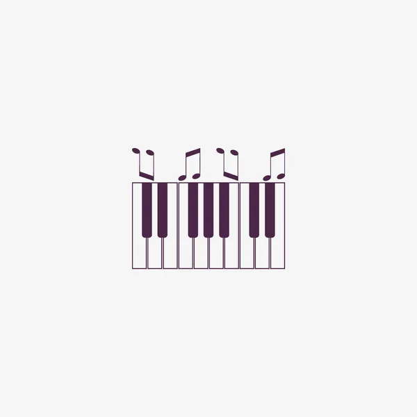 Synthétiseur Icône Plate Vecteur Illustration Concept Instrument Musique — Image vectorielle