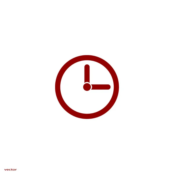 Uhr Vektor Minimalistisches Web Symbol — Stockvektor