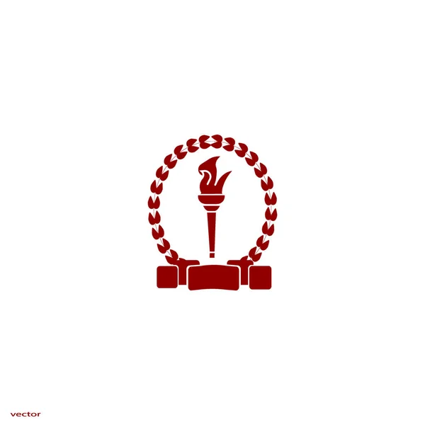 Olympijský Oheň Logo Vektor Ilustrace Sport Koncept — Stockový vektor