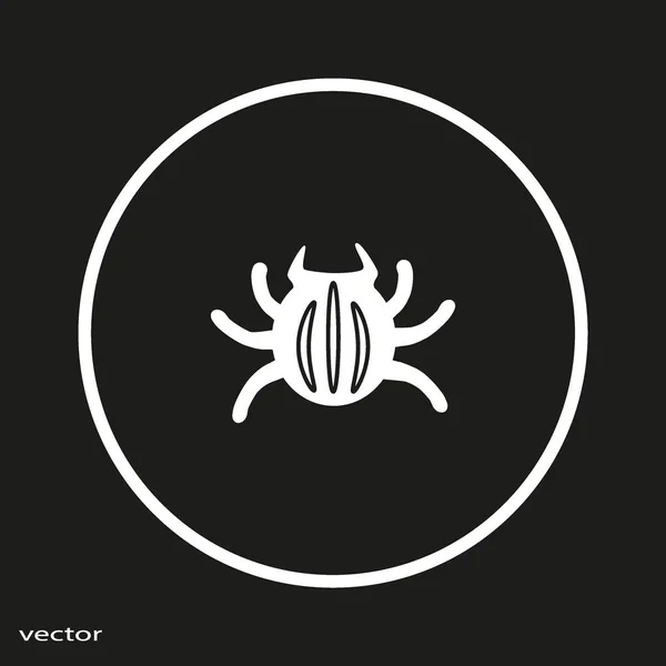 Bug Icono Plano Vector Ilustración — Archivo Imágenes Vectoriales