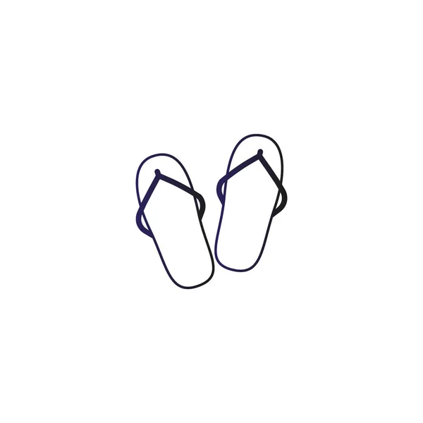 Minimalistisk Ikonen Flip Flops Vektorillustration — Stock vektor