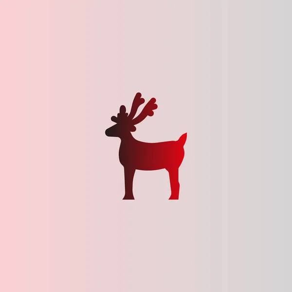 Noel Reindeer Logo Şablonu — Stok Vektör