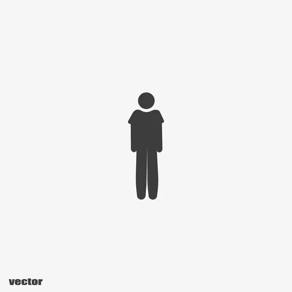 Man Flat Icon Vector Illustration — Stock Vector