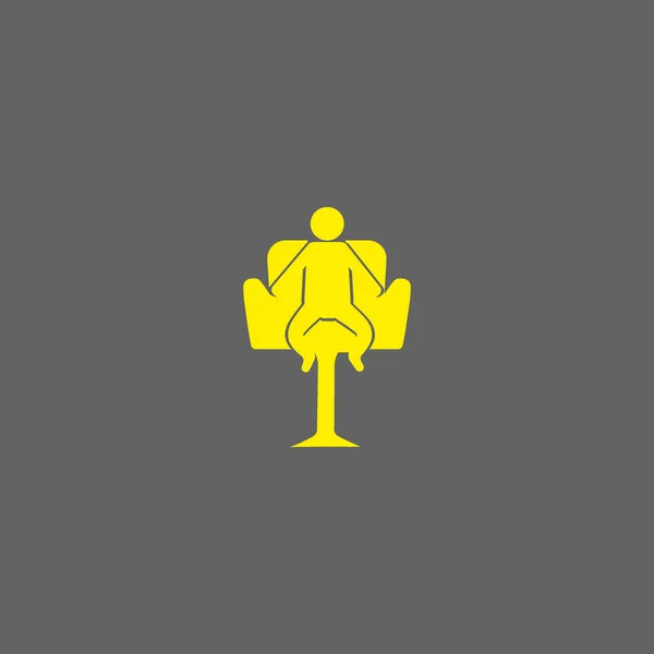 子供椅子フラット スタイル アイコン ベクトル イラスト — ストックベクタ